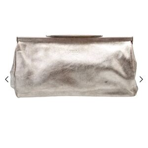 FURLA Metallic Silver Clutch Bag